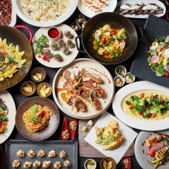 ディナービュッフェ開催【土日祝限定】　【飲み放題120分付】大人6,160円税込