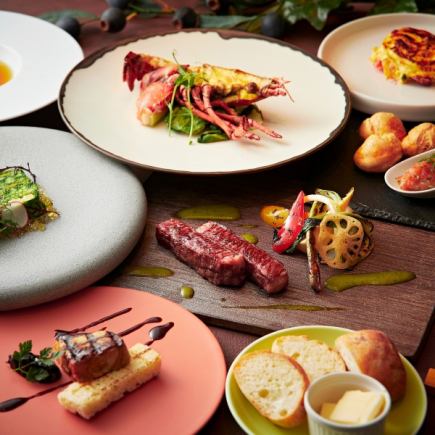 【기념일이나 접대에 최적】고베규의 숯불구이와 프렌치 코스 11,000엔 부가세 포함