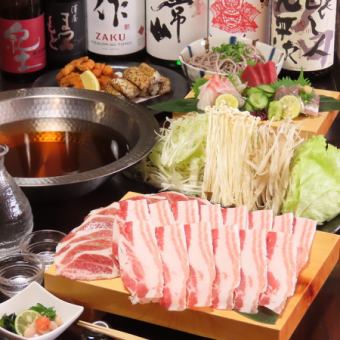 【季節のコース（イベリコ豚の出汁しゃぶ）】2時間飲み放題付き♪全5品/5,500円⇒5,000円