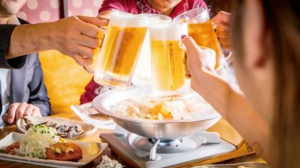 【2時間単品飲み放題】スーパードライはもちろん、日本酒やワインまでお楽しみいただけます♪