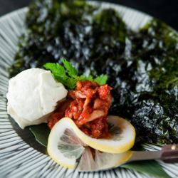 チャンジャのクリームチーズ添え