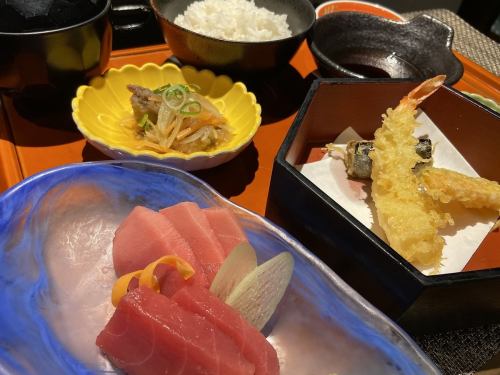生藍鰭鮪魚天婦羅套餐 1500日元
