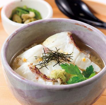 【〆のお茶漬け】天然出汁の炙り鯛茶漬け