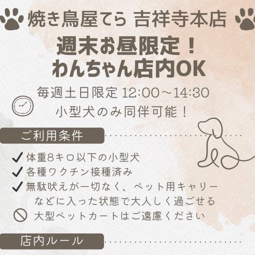 Dogs allowed only on Saturdays, Sundays and daytime
