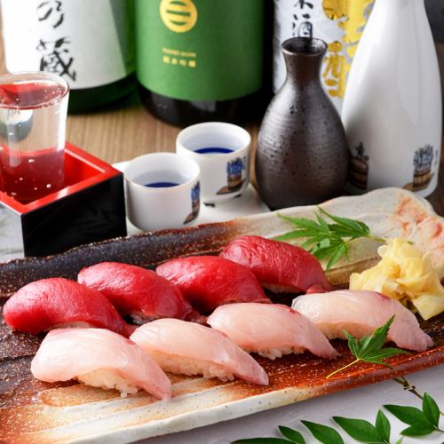 Authentic sushi made by craftsmen