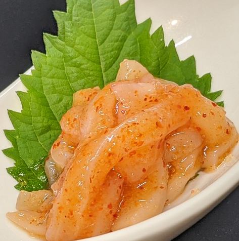 Squid sashimi menta