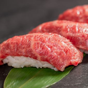 宮崎牛の炙り寿司　特選赤身…1貫