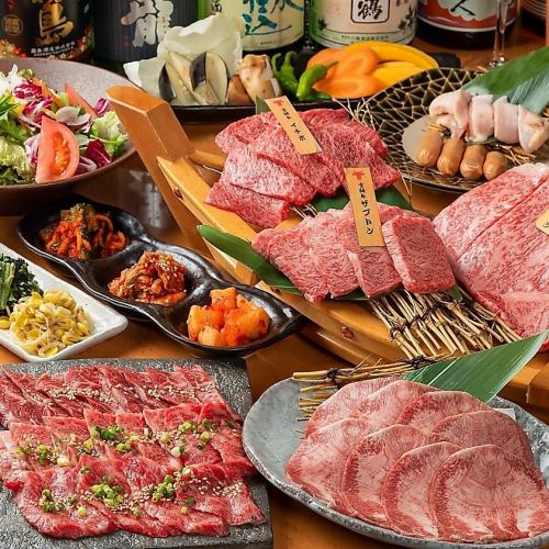 A course meal where you can easily enjoy Miyazaki beef "Anraku Chikusan"