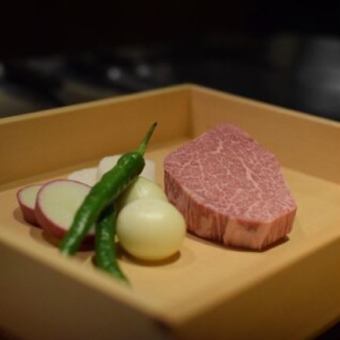 [Steak course] A plan to enjoy 4 dishes including Kuroge Wagyu beef steak and seasonal grilled vegetables