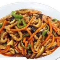 豚肉の醤油炒め/ホルモンの醤油炒め　各