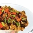 やみつき中華風イカのスパイ揚げ焼き/カイコの四川風炒め/アヒルの頭の鉄鍋炒め煮込み　各