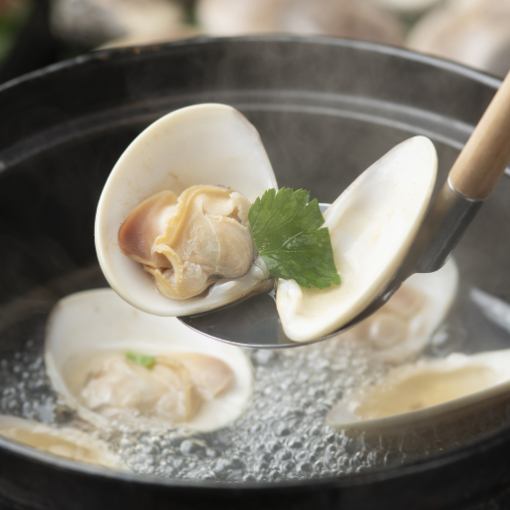 ◇150分飲み放題付◇プリップリ！〆まで美味い【はまぐりしゃぶしゃぶ鍋コース】