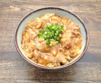 Oyakodon with melted egg