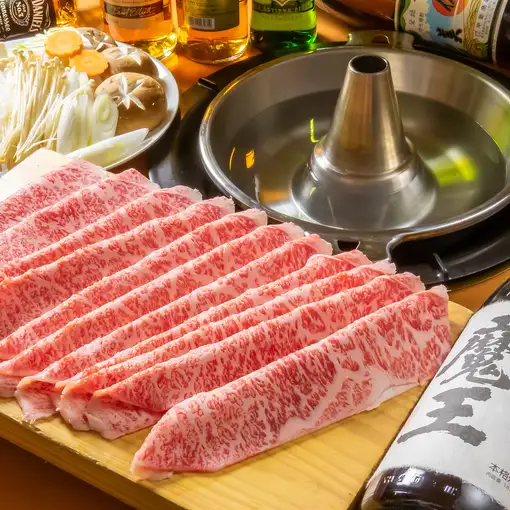 【しゃぶしゃぶ】黒毛和牛特選ロースコース6500円