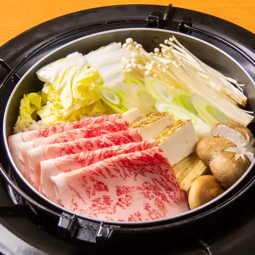 【すき焼き】特選黒毛和牛すき焼きコース6500円