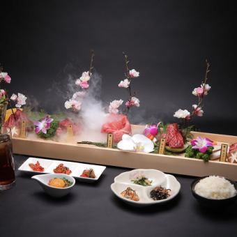 [Birthdays, anniversaries, celebrations] Night Cherry Blossom Course with 9 dishes and 4 kinds of meat [With special effects♪]