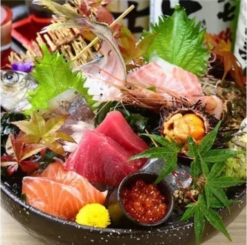 The specialty sashimi sea platter is delicious