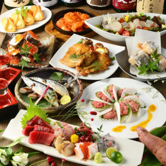 5月～7月【180分钟无限畅饮】嫩鸡排、3种生鱼片等【海鲜套餐】9道菜合计4000日元
