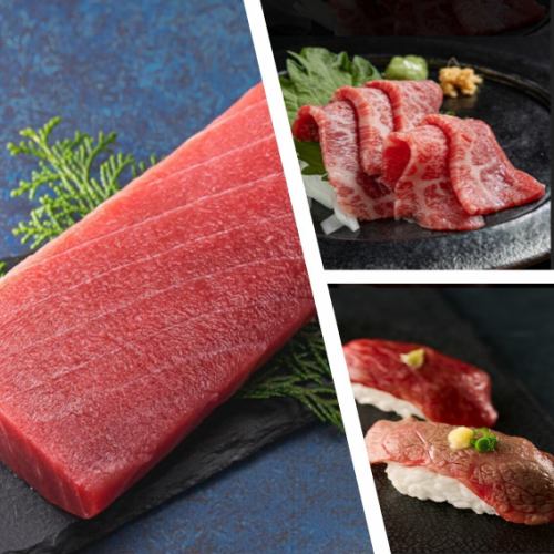 【水道橋店限定メニュー！】A5ランク和牛と厳選まぐろを贅沢に味わえる特別メニュー