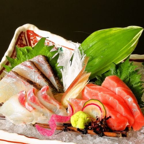 Three types of seasonal sashimi