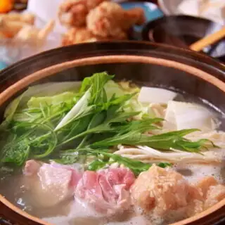 일품의 닭 유리 스프!지닭 스프 냄비 코스♪