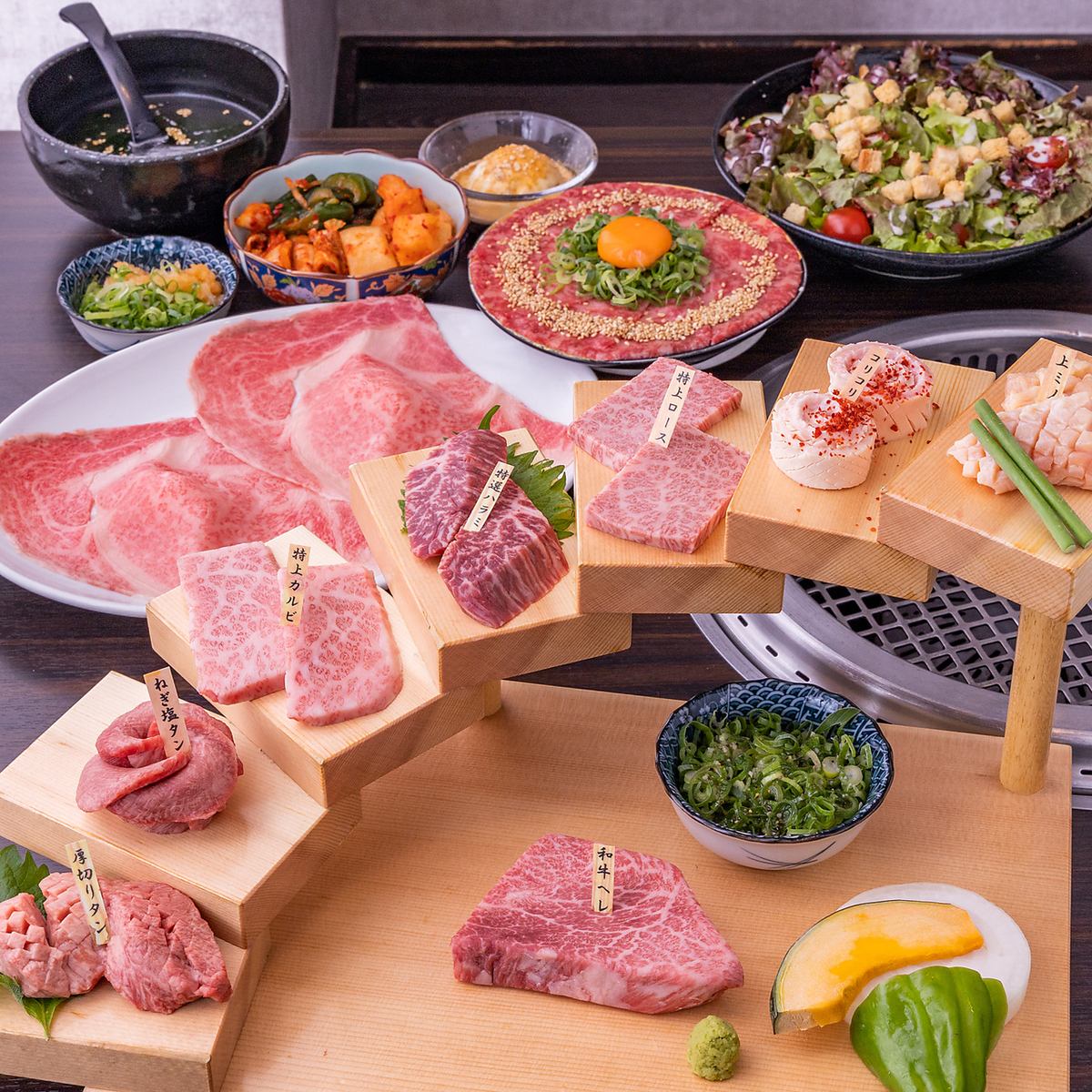 [Specialty meat is wagyu beef!] All seats are private rooms and semi-private rooms ◎