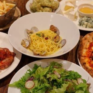 ナポリピッツァとチキンを楽しむ忘年会コース