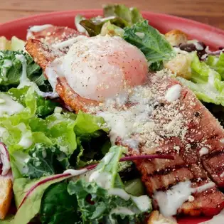 Grilled bacon Caesar salad