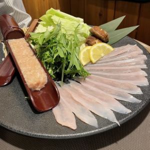 Jidori chicken shabu-shabu and homemade meatballs