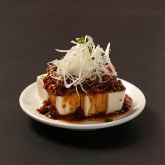 Korean cold tofu with meat miso