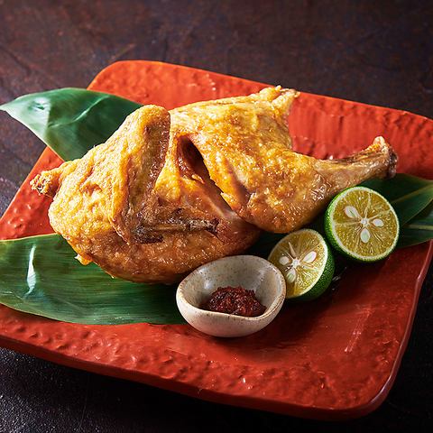 炭旬 船橋仲通り店おすすめ！仕込み丸一日！名物　若鶏の半身揚　　◆要予約制です！