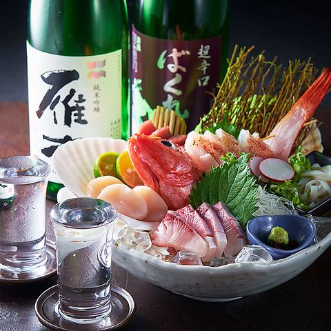 炭旬 船橋仲通り店おすすめ！旬の魚をそのまま贅沢に楽しむ「刺身盛り合わせ」