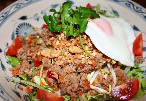 Pork and Minced Shrimp Salad Bowl