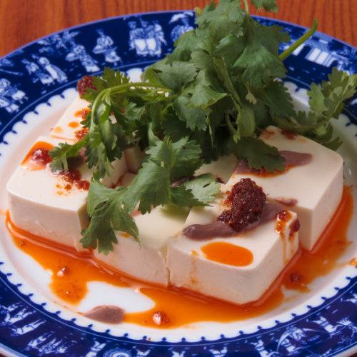 Coriander spicy cold tofu