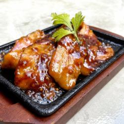 Pork ribs BBQ teppanyaki