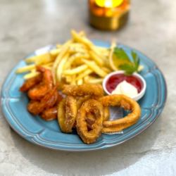 Fried food platter