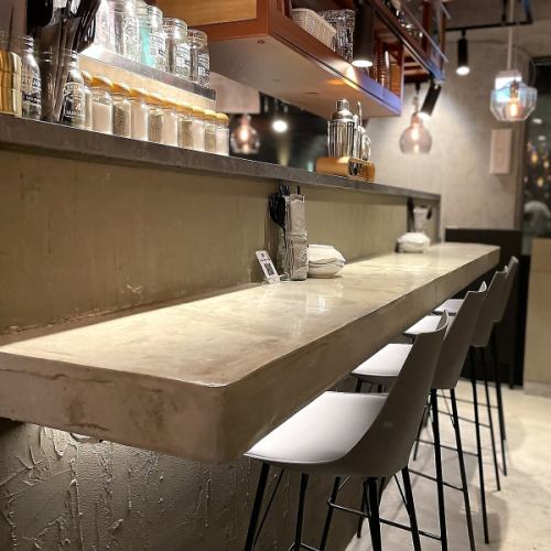 Indoor counter seating