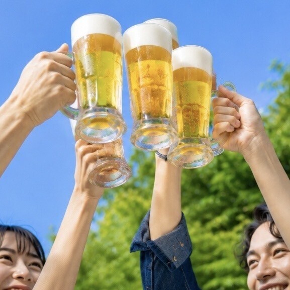 お昼から生ビールは最高です♪【単品飲み放題 2時間 2,200円】ビールやサワー、焼酎にワインなど41種から選べる！お好みのアラカルトと共に◎