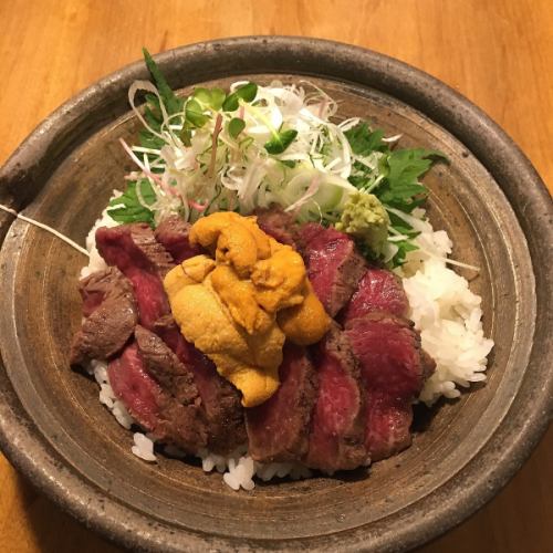 太棒了！日本黑牛肉海胆碗