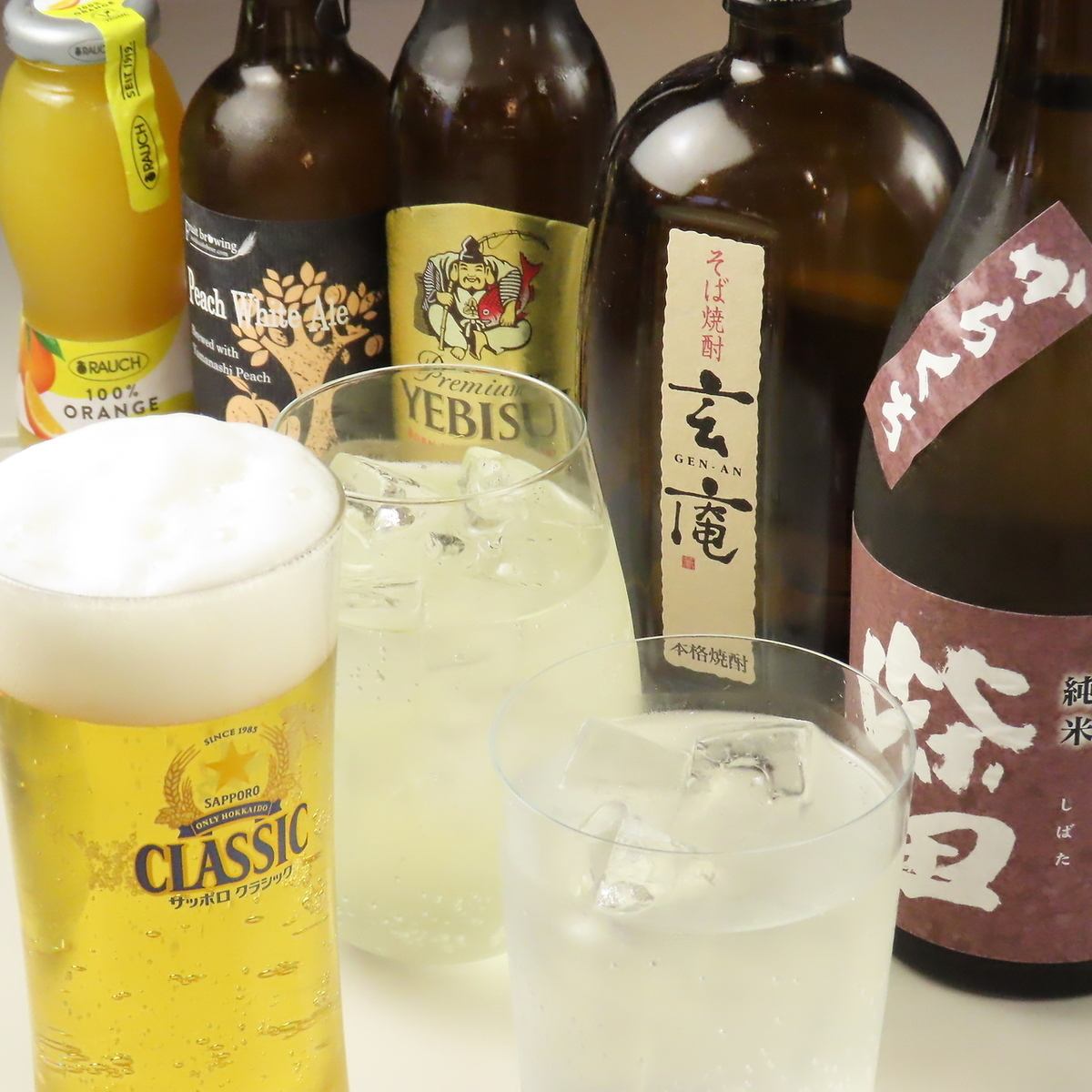 ビールや日本酒、ワインなど種類様々！好きなお料理と共にどうぞ
