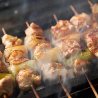 Green onion skewers