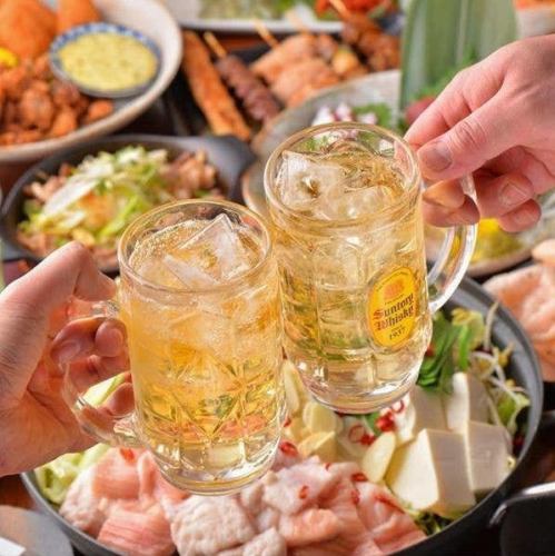 定番ビール、カクテル、焼酎梅酒etc　種類豊富♪