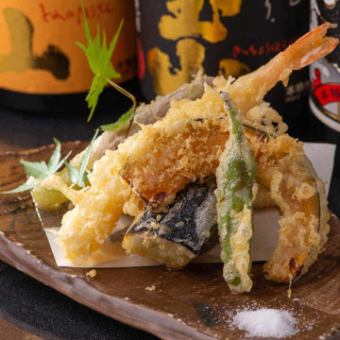 Seafood and seasonal vegetable tempura