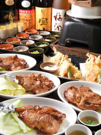 【名物焼き鳥や炊きたての釜めし付】2時間飲み放付!お手軽串どりコース 全8品