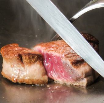 [Enjoy at the counter!] Seseragi Teppanyaki “Beef fillet steak course” 4,300 yen