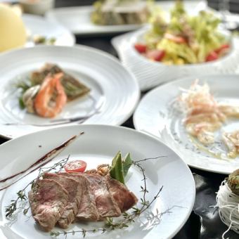 【個室確約】ふたりのアニバーサリーコース7000円スパークリング＆チョコドーム付