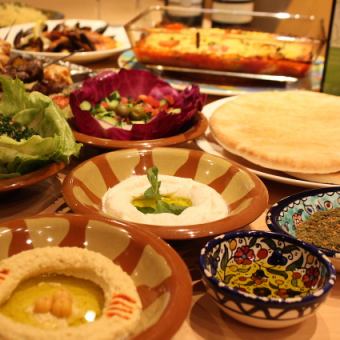 Enjoy local Middle Eastern cuisine [tamam set] 5,500 yen