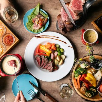 ■2H生付飲み放題 欲張り肉バルの極厚盛りなど 『バル定番コース 』 〈全7品〉4500円⇒3500円