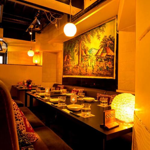 広々とした個室は最大80名様までご案内可能！貸切も◎