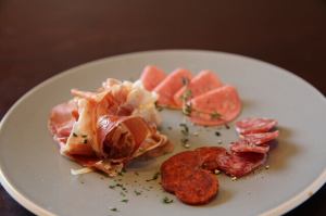 Prosciutto and 3 kinds of salami